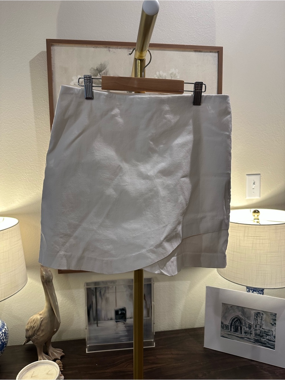 White Women's Asymmetrical  Skort
